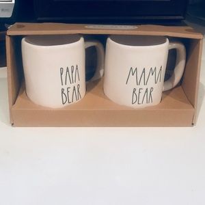 NEW Rae Dunn Mama Bear & Papa Bear set of mugs!